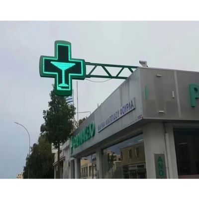 IP65 Zewnętrzny P10 Led Farmacja Krzyżowy Wyświetlacz Led Billboard Sign Full Color