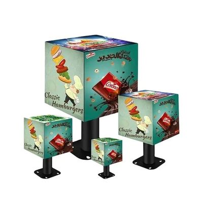 Full Color 5 Sides HD Magic Cube LED Display z zamkniętą żelazną szafką