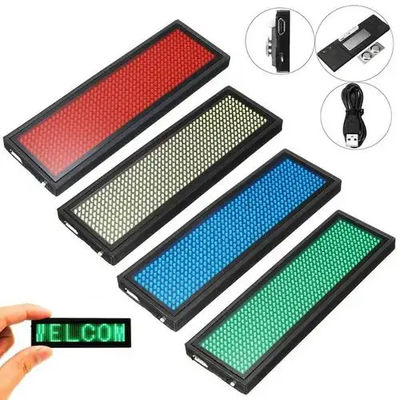 Dostosowywalny LED Przerzucanie Nazwa Badge, 12x48 Pixels Led Nazwa Tag dla wydarzeń